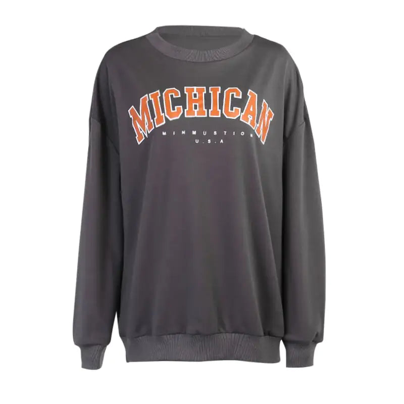 Monogrammed Round Neck Hoodie Fashion Jumper