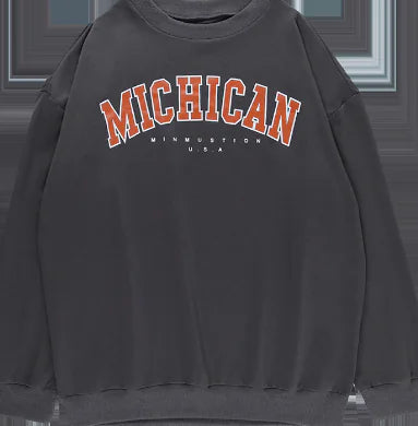 Monogrammed Round Neck Hoodie Fashion Jumper